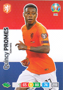 Quincy Promes Netherlands Panini UEFA EURO 2020#241